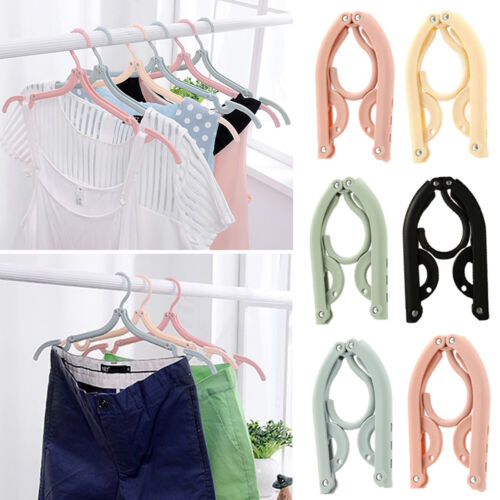 Portable Folding Clothes Hanger (Pack of 10) – Lightweight, Non-Slip Design for Travel & Storage