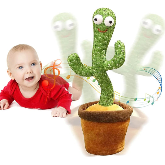 Rechargeable Dancing Cactus Toy  Singing Talking and Shaking Plush Educational Toy for Kids  Perfect Birthday Gift