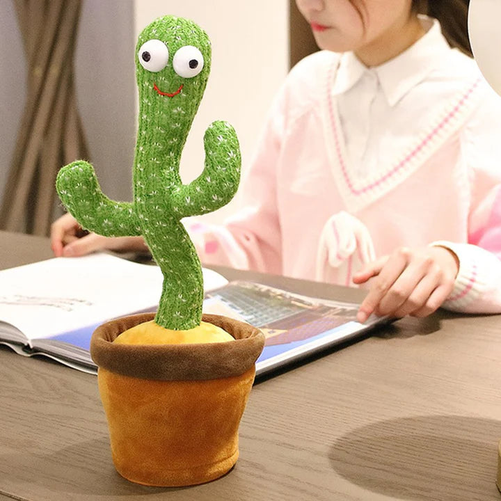 Rechargeable Dancing Cactus Toy  Singing Talking and Shaking Plush Educational Toy for Kids  Perfect Birthday Gift