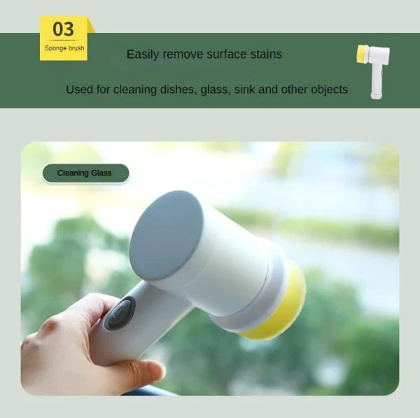Rechargeable Magic Brush Wireless Battery Cleaning Brush Bathtub Tile Professional Cleaning Brush