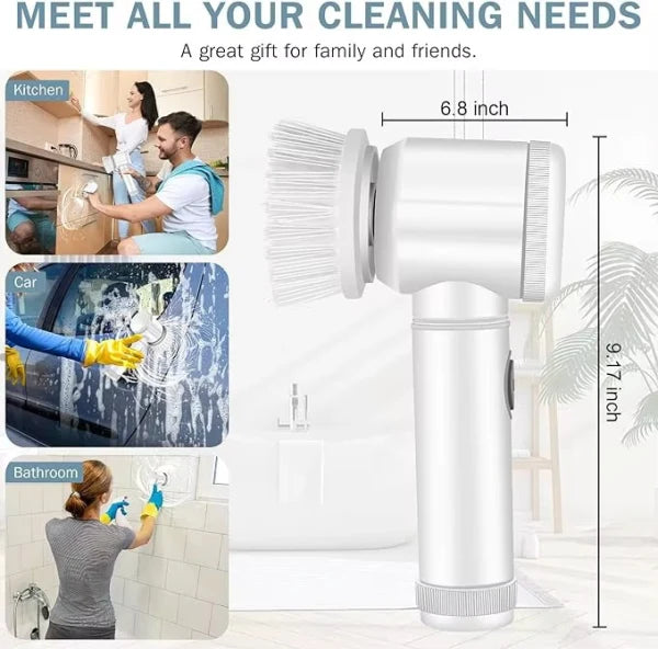 Rechargeable Magic Brush Wireless Battery Cleaning Brush Bathtub Tile Professional Cleaning Brush